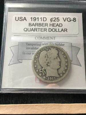 1911  D  USA,  Barber Head Quarter Dollar, ¢25 - Image 1 of 4