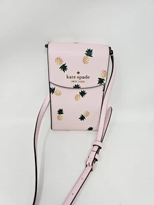 Kate Spade Staci Pineapple Print North South Phone Crossbody Bag  - Picture 1 of 6