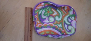 *NEW* Clinique Zippered Cosmetic Bag White, Green, Orange, Purple - Picture 1 of 3