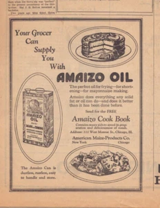 Vintage 1926 AMAIZO ÖL, Printwerbung, Kuchen Kochen - Bild 1 von 1