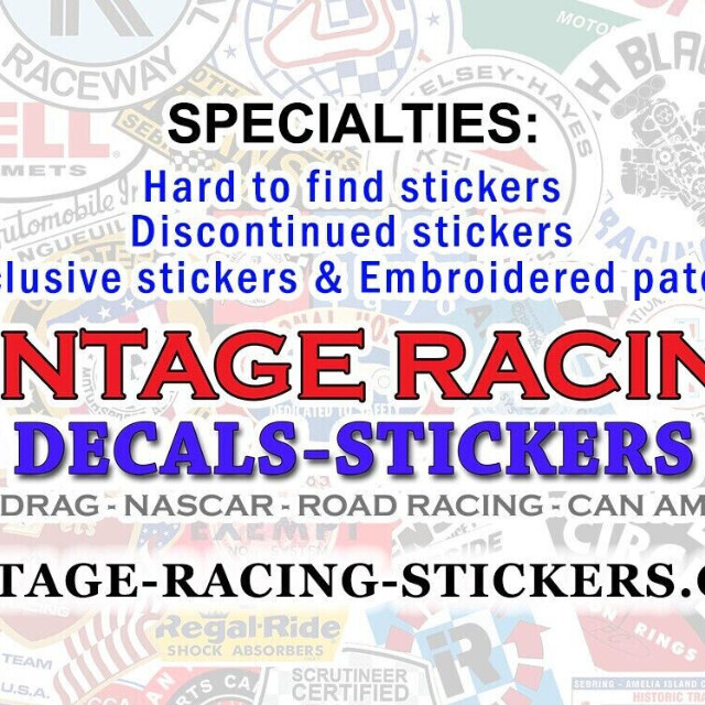 195080 VINTAGE RACING STICKERS eBay Stores