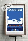 Blackburn Rovers Ewood Park Retro Art Print Poster