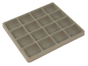 16 Compartment Tray & Case Insert Display Ring Earring Jewellery Presentation - Picture 1 of 1