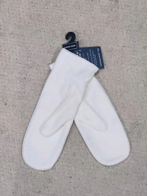 Lands End NUEVO CON ETIQUETAS Talla Única Thermocheck -100 Mitones Marfil Foto 1 de 4