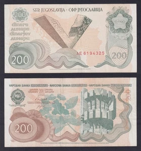 Billete Yugoslavia 200 Dinara 1990 P 102a BB VF+ - Imagen 1 de 1