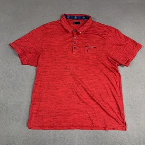 William Murray Polo Shirt Mens XXL Red Heathered Stretch Pocket Cotton Blend - Picture 1 of 12