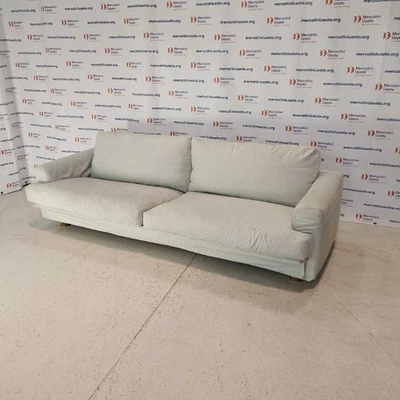 Divano 3 Posti Vintage Tessuto Sfoderabile Italia Design Anni 80 - Immagine 1 di 4