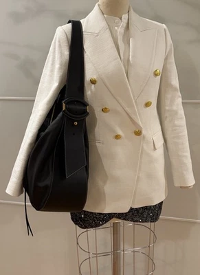 Nuevo Bolso de Hombro Banana Republic Cuero De Gran Tamaño Color Negro Foto 1 de 4