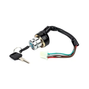 Universal Motorcycle 6 Wire Ignition Starter Off/On/On Switch Lock With 2 Keys - Picture 1 of 5