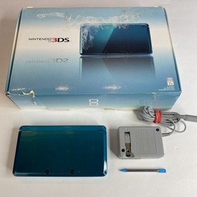 Nintendo 3DS System - Aqua Blue Region USA, Charger US Model Tested