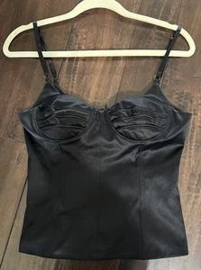 Corsé de moto de seda negro Sean By Sean Combs de colección Y2K para mujer talla 6 - Imagen 1 de 9