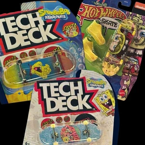 Tech Deck & Hot Wheels Skate SpongeBob Fingerboards Lot of 3 ๐ฅโ
โ Sealed NIB! - Picture 1 of 11