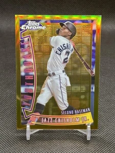 2022 Topps Chrome JAZZ CHISHOLM Youthquake #1/50 GOLD REFRACTOR First Print🔥 - Picture 1 of 3