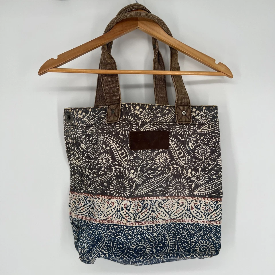 Abercrombie Fitch Y2K Tote Bag Womens Boho Canvas Casual Rustic Carry All Open - Image 1 of 4