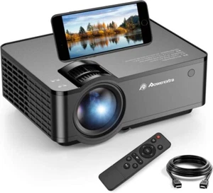 POWEREXTRA Mini Projector LCD Movie Supported 1080P Video Home Theater Cinema - Picture 1 of 8