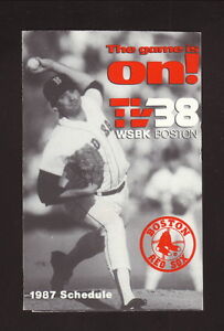 Boston Red Sox--Bruce Hurst--1987 Pocket Schedule--WSBK/Kendall Motor Oil