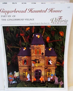 Victoria Sampler GINGERBREAD HAUNTED HOUSE Ctd Cross Stitch Pattern - Picture 1 of 2