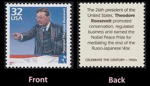 US 3182b Celebrate the Century 1900s Theodore Roosevelt 32c single MNH 1998 - Picture 1 of 1