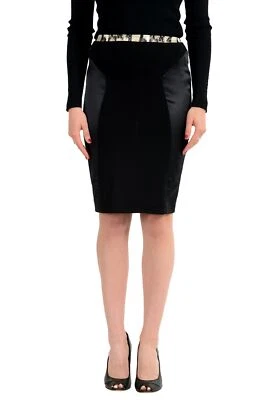 Falda lápiz para mujer Just Cavalli negra con estampado de leopardo US XS IT 38 Foto 1 de 4