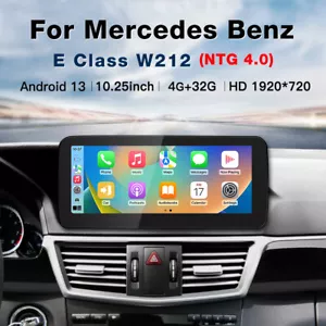 10.25" Android Auto Wireless CarPlay Touch Screen Stereo for Benz E W212 NTG4.0 - Picture 1 of 12