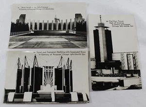Feria Mundial 1933 3 postales Un siglo de progreso PC Torre Carillón, ciencia - Imagen 1 de 2