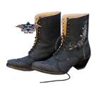 Damen Westernstiefel Stiefelette Western Boots Rockabilly schwarz Stars&Strip