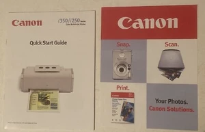 CANON PRINTER QUICK START GUIDE i350/i250 SERIES COLOR BUBBLE JET Paperback OEM - Picture 1 of 2