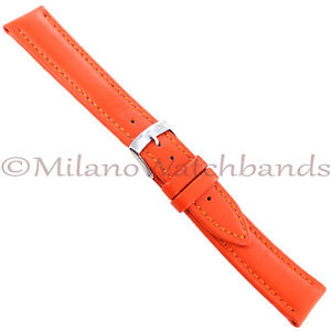 18mm Morellato Padded Stitched Genuine Leather Mens Watch Band Regular 3935
