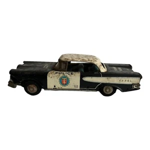 1958 Edsel Highway Patrol Police Car SATO Japan Tin Litho Friction -RARE vintage - Picture 1 of 10