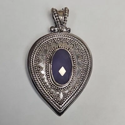 COLGANTE AMATISTA ESTERLINA 925 FIRMADO POR DISEÑADOR SUARTI BALI BA - INDONESIA X742 Foto 1 de 4