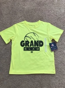 New Champion Authentic Athletic Boy’s Shirt Neon Sun Active Sport Top Sz 5/6 - Picture 1 of 12