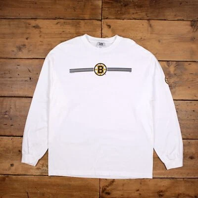 Lee NHL T Shirt XL Long Sleeve Boston Bruins White Tee - Image 1 of 4