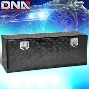 47" Black Aluminum Truck Pickup Trailer Tool Box Storage w/ Fixed Top Handle - Picture 1 of 6