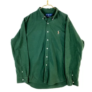 Vintage Polo Ralph Lauren Shirt Size 2XL Green long Sleeve Button Up - Imagen 1 de 3