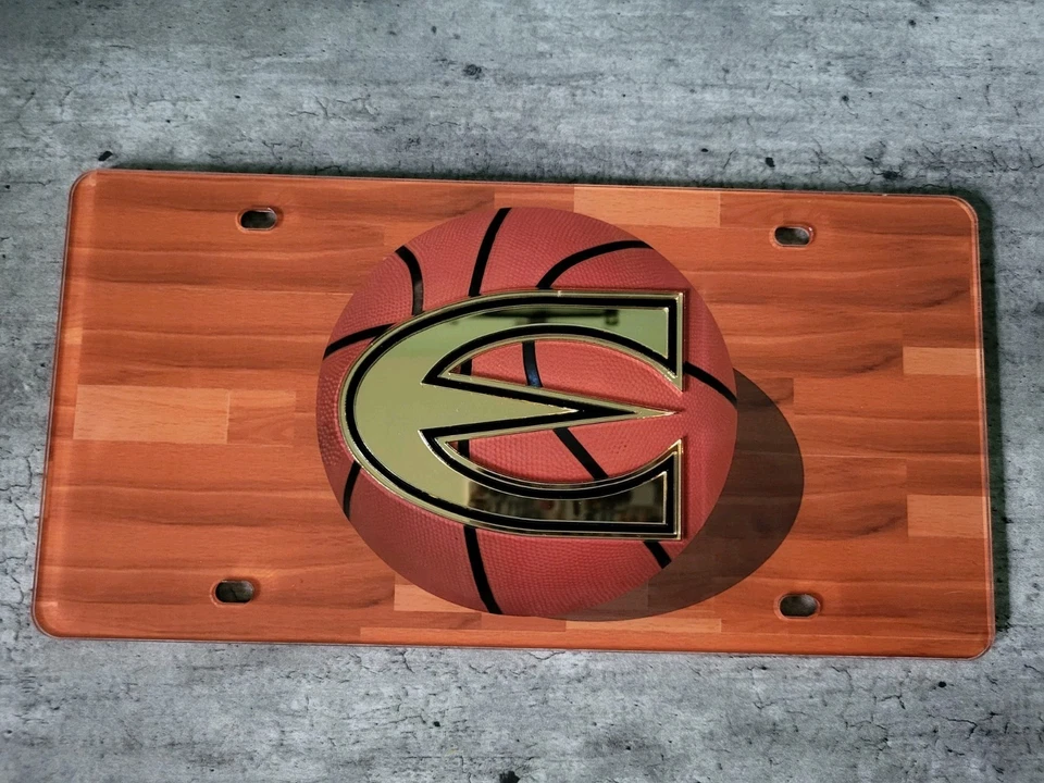 Placa de licencia acrílica de baloncesto Emporia State Hornets de colección RARA Foto 1 de 4