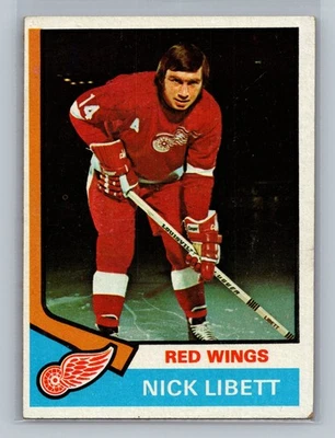 1974-75 Topps #193 Nick Libett Detroit Red Wings - Image 1 of 2