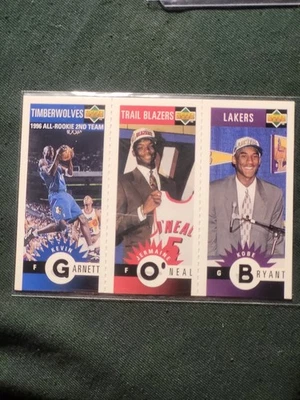 Bryant RC 1996-97 cubierta superior #M129 con granate # M139 y O'Neal #M158, 3 paneles  Foto 1 de 4