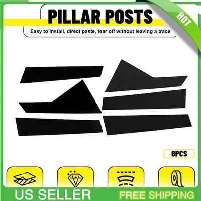Juego de 6 piezas de postes de pilar de ventana cubierta de moldura de moldura de puerta para Cadillac CT6 2016-2020 Foto 1 de 4