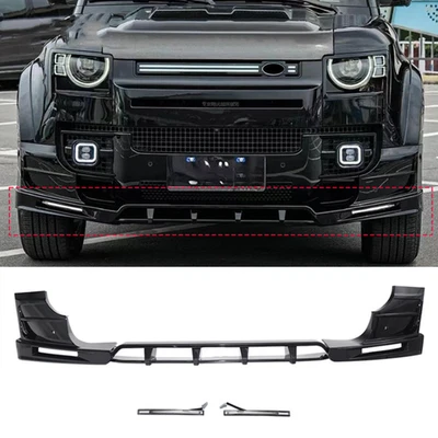 Parachoques delantero negro brillante para Land Rover Defender 90 110 130 2020-24 Foto 1 de 4