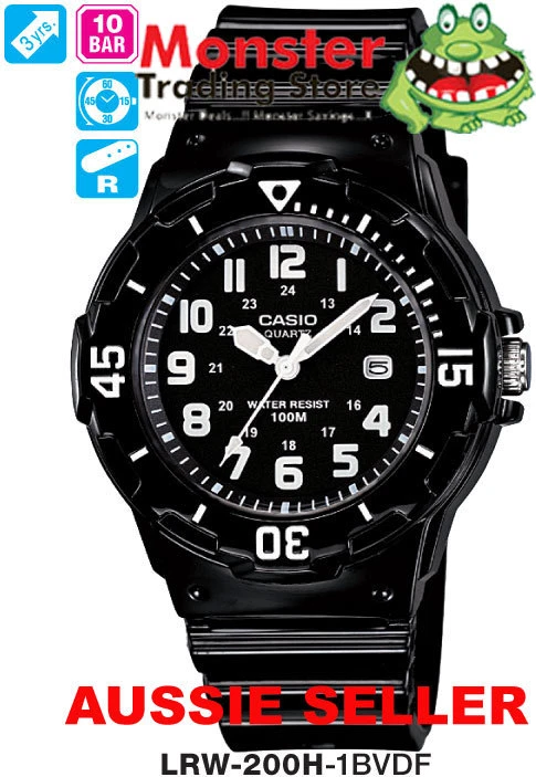 CASIO WATCH LRW-200H-1BV LRW200 LRW200H 12-MONTH WARRANTY - image 1 of 1