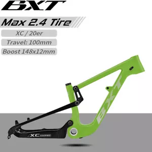 BXT Kinder XC Voll-Kohlefaser Suspension Fahrradrahmen 20er Reisen Rahmen Boost - Bild 1 von 30