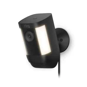 Ring -Spotlight Cam Pro Plug-In, 2-Way Talk, Night Vision, Security Siren, Black - Picture 1 of 4