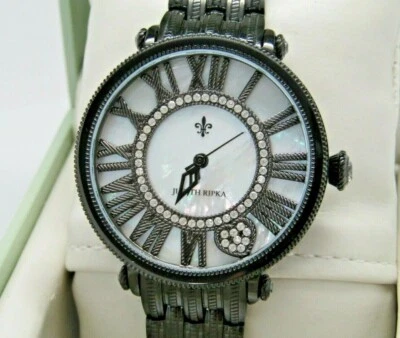 Часы Judith Ripka из нержавеющей стали черные London белые маленькие - Изображение 1 из 4