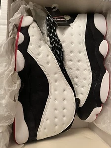 NUOVISSIME NIKE AIR JORDAN 13 DEAD STOCK TAGLIA: 9.5 ORIGINALI 1997 WHT/TRUE-RED-BLK - Foto 1 di 6