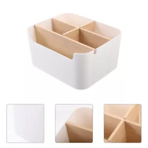 Wire Bread Basket Desk Storage Box Wood Organizer for Office 18.2CM-EM - Picture 1 of 18