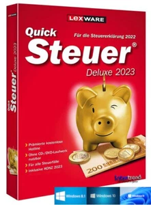 Lexware QuickSteuer Deluxe 2023 Pełna wersja + Konz Rok podatkowy 2022 Pobierz NOWY - Zdjęcie 1 z 6