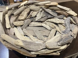 Natural Handmade Driftwood Decorative Bowl ~17 In Home Decor Rustic Aesthetic - Picture 1 of 14