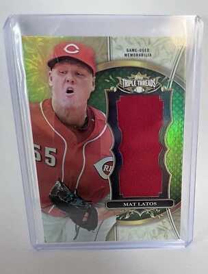 Matt Latos 2013 Topps Triple Threads Unity Jumbo Relic Emerald #/18 - Image 1 of 2