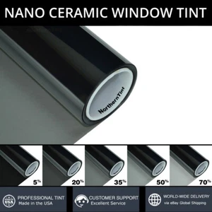 40x100 Rollo de Tinte para Ventana REAL Nano CERÁMICA Selecciona entre 5% 20% 35% 50% 70% VLTs - Imagen 1 de 13