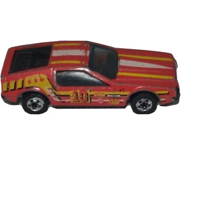 Vehículo diecast vintage Hot Wheels DeLorean rojo coche de carreras #10 1:64 de Mattel 1979 Foto 1 de 4